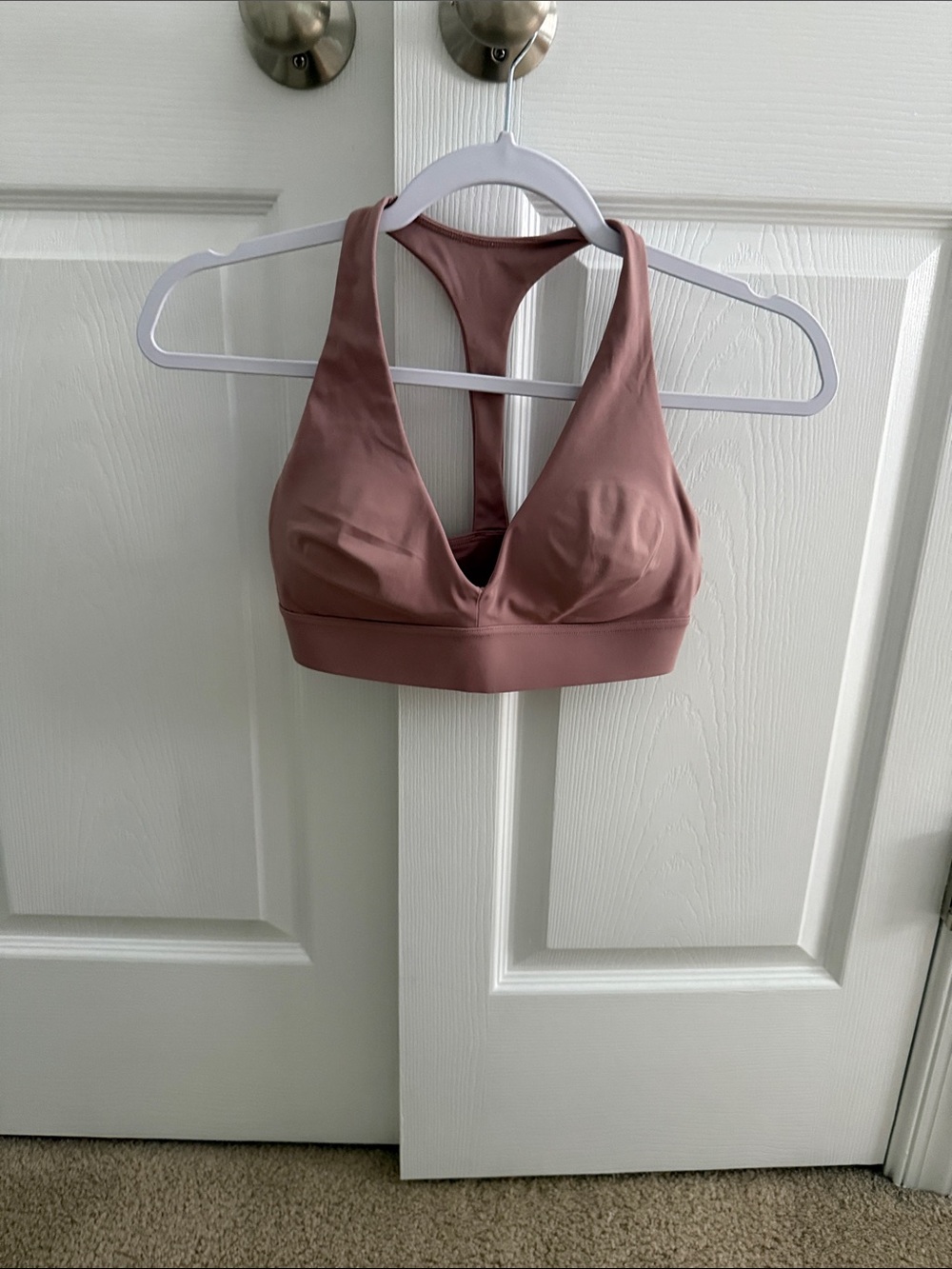 Athleta Rose Taupe Racerback Bralette